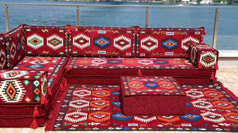 L Shaped Floor Seating, Turkish Sofa, Moroccan Sofa Set