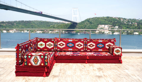 L Shaped Floor Seating, Turkish Sofa, Moroccan Sofa Set