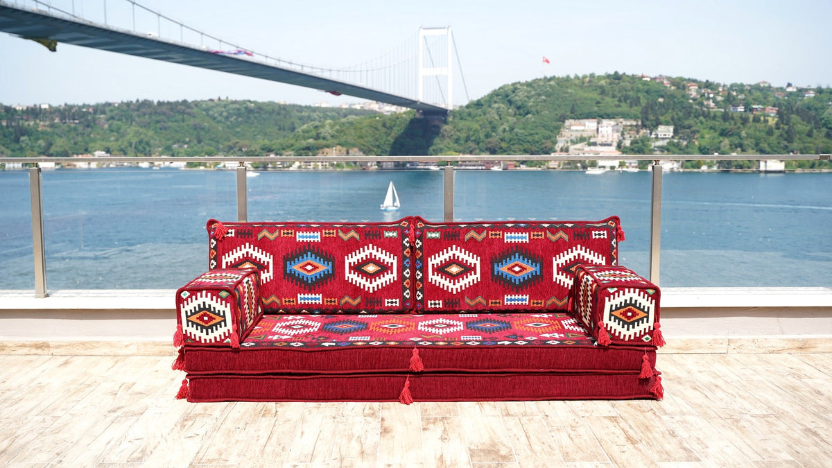 8 Thickness Loveseat, Moroccan Sofa, Arabic Jalsa Set