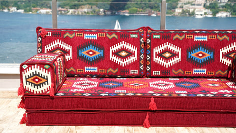 8 Thickness Loveseat, Moroccan Sofa, Arabic Jalsa Set