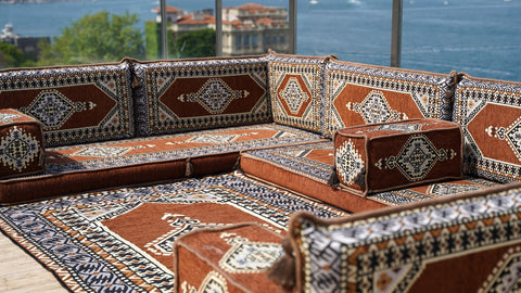 8 Thickness U Sofa Set, Arabic Sofa Set, Turkish Sofa, Floor Cushions, Moroccan Sofa