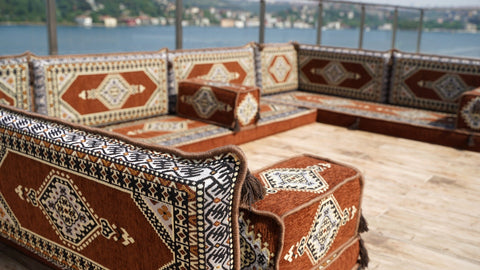 8 Thickness U Sofa Set, Arabic Sofa Set, Turkish Sofa, Floor Cushions, Moroccan Sofa