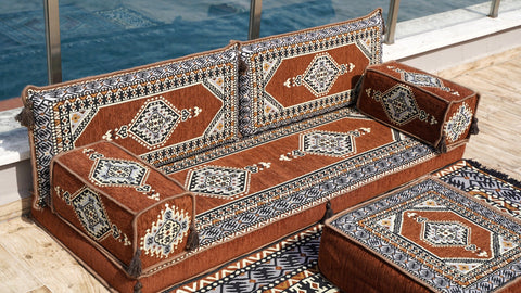 8 Thickness Single Seating Sofa, Floor Sofa Seating, Moroccan Sofa Set