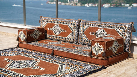 8 Thickness Single Seating Sofa, Floor Sofa Seating, Moroccan Sofa Set