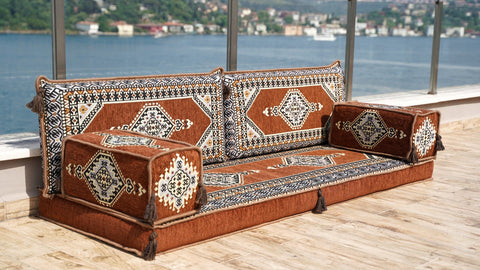 8 Thickness Single Seating Sofa, Floor Sofa Seating, Moroccan Sofa Set