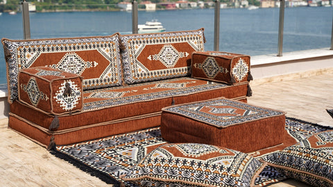 8 Thickness Single Seating Sofa, Floor Sofa Seating, Moroccan Sofa Set