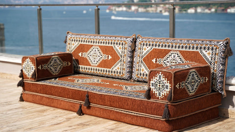 8 Thickness Single Seating Sofa, Floor Sofa Seating, Moroccan Sofa Set