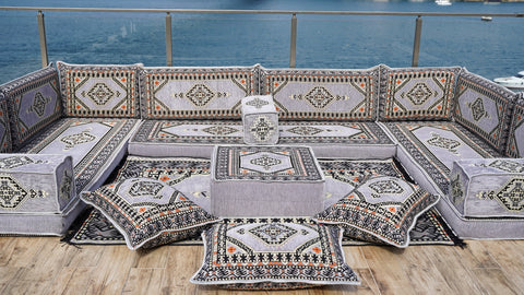 U Shaped Arabic Sofa, Turkish Seating Set, Majlis Sofa Set