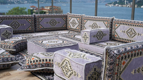 8 Thickness U Sofa Set, Arabic Sofa, Turkish Seating Set, Majlis Sofa Set