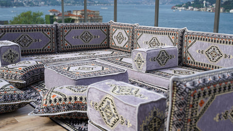 U Shaped Arabic Sofa, Turkish Seating Set, Majlis Sofa Set