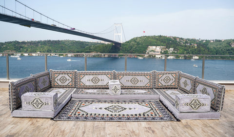 8 Thickness U Sofa Set, Arabic Sofa, Turkish Seating Set, Majlis Sofa Set