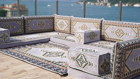 8 Thickness U Sofa Set, Arabic Sofa, Turkish Seating Set, Majlis Sofa Set