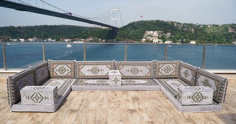 8 Thickness U Sofa Set, Arabic Sofa, Turkish Seating Set, Majlis Sofa Set