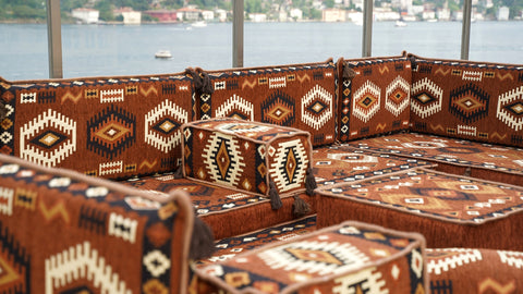 8 Thickness U Sofa Set, Floor Seating Cushion, Turkish Seating, Moroccan Sofa Set