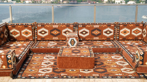 8 Thickness U Sofa Set, Floor Seating Cushion, Turkish Seating, Moroccan Sofa Set