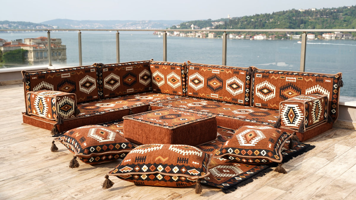 Turkish Sofa, L Shaped Moroccan Sofa, Oriental Sofa