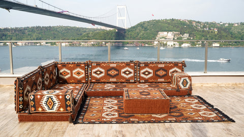 Turkish Sofa, L Shaped Moroccan Sofa, Oriental Sofa