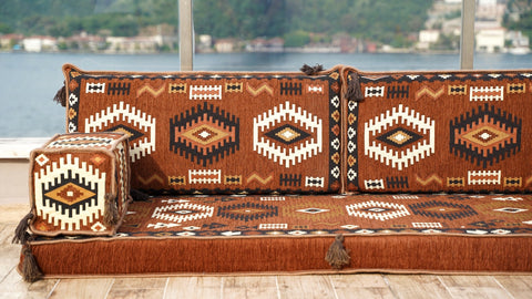 8 Thickness Loveseat, Moroccan Sofa, Arabic Jalsa Seating Set