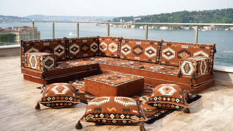 Turkish Sofa, L Shaped Moroccan Sofa, Oriental Sofa