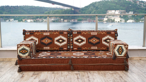 Arabic Loveseat Sofa, Moroccan Sofa, Arabic Jalsa Set