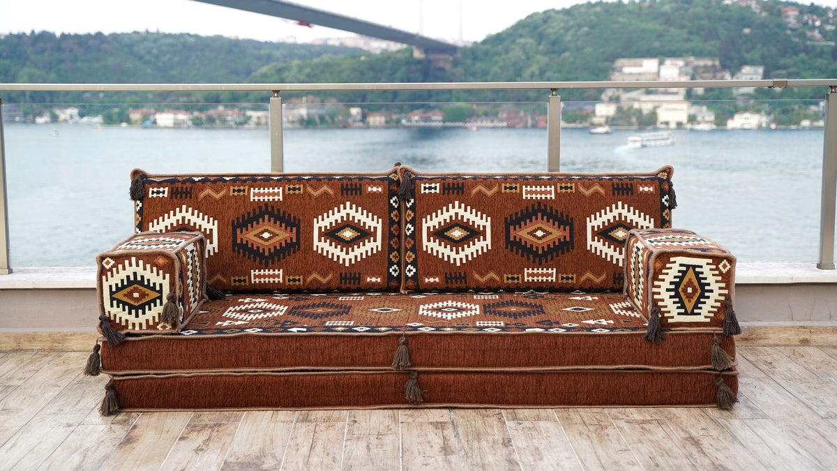 8 Thickness Loveseat, Moroccan Sofa, Arabic Jalsa Seating Set