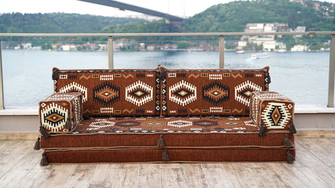 8 Thickness Loveseat, Moroccan Sofa, Arabic Jalsa Seating Set