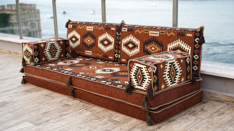 8 Thickness Loveseat, Moroccan Sofa, Arabic Jalsa Seating Set