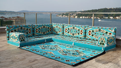 L Shaped Floor Sofa, Majlis Sofa, Oriental Sofa
