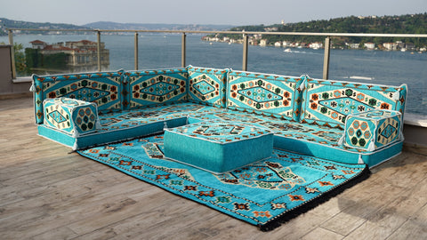 L Shaped Floor Sofa, Majlis Sofa, Oriental Sofa