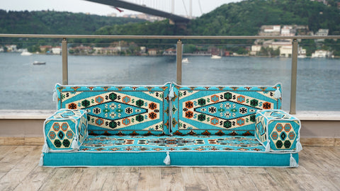 Loveseat Sofa, Floor Cushions, Arabic Floor Seating
