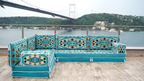 L Shaped Floor Sofa, Majlis Sofa, Oriental Sofa