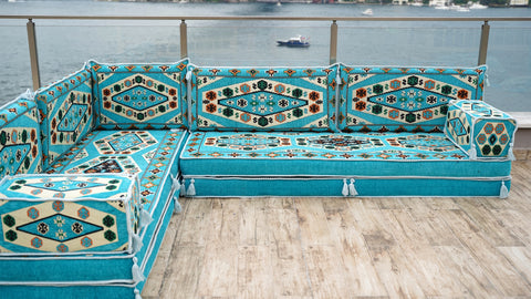 L Shaped Floor Sofa, Majlis Sofa, Oriental Sofa