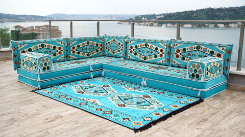 L Shaped Floor Sofa, Majlis Sofa, Oriental Sofa