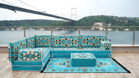 8 Thickness L Shape Sofa, Floor Sofa, Majlis Sofa, Oriental Sofa