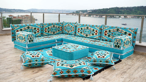 8 Thickness L Shape Sofa, Floor Sofa, Majlis Sofa, Oriental Sofa