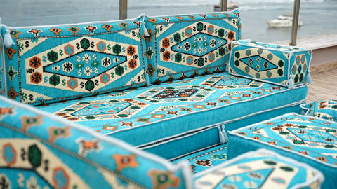 L Shaped Floor Sofa, Majlis Sofa, Oriental Sofa