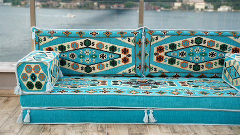 Loveseat Sofa, Floor Cushions, Arabic Floor Seating