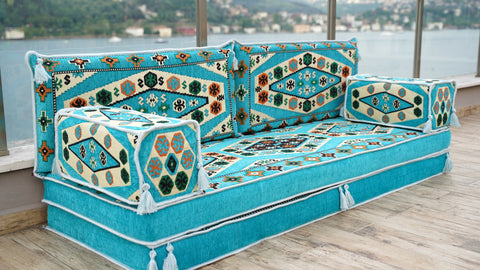 Loveseat Sofa, Floor Cushions, Arabic Floor Seating