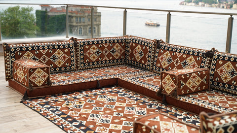 8 Thickness U Sofa Set, Arabic Majlis, Turkish Sofa, Moroccan Sofa, Floor Seating Set