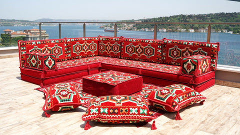 8 Thickness L Shape Sofa, Turkish Seating Pillows, Arabic Jalsa, Floor Cushions