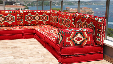 8 Thickness L Shape Sofa, Turkish Seating Pillows, Arabic Jalsa, Floor Cushions