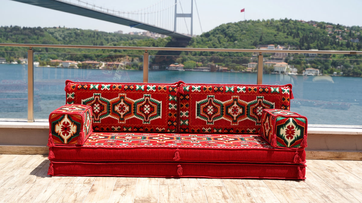 Turkish Loveseat Sofa, Arabic Jalsa, Moroccan Sofa Seating