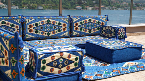 L Shaped Arabic Sofa, Turkish Floor Sofa, Majlis Sofa Seating