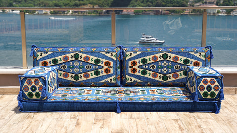 Loveseat Sofa, Arabic Seating, Floor Cushions Set