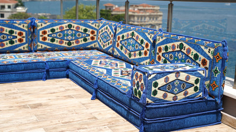 8 Thickness L Shape Sofa, Arabic Sofa, Turkish Floor Sofa, Majlis Sofa Seating