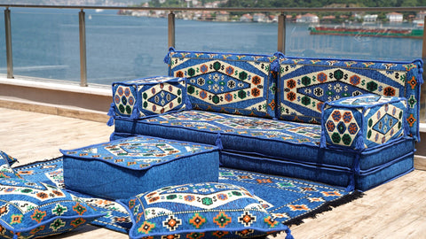 8 Thickness Single Seating Sofa, Arabic Seating Set, Moroccan Sofa Set