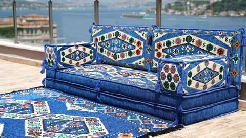 8 Thickness Single Seating Sofa, Arabic Seating Set, Moroccan Sofa Set