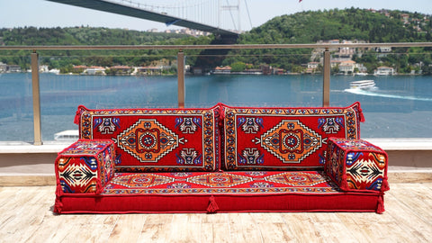 8 Thickness Loveseat, Arabic Jalsa Set, Oriental Sofa