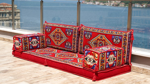 8 Thickness Loveseat, Arabic Jalsa Set, Oriental Sofa