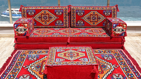 8 Thickness Single Seating Sofa, Moroccan Sofa, Floor Sofa Seating Set